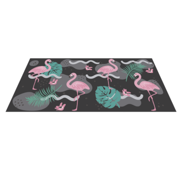Vinyl Teppich Tiere tropisches flamingomuster - TenStickers