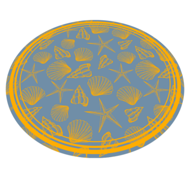 Vinyl Teppich Tiere kreis mit meeresmotiv - TenStickers
