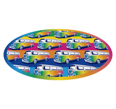 Vinyl Teppich kindlich retro-fahrzeugparade - TenStickers
