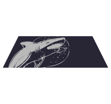 Vinyl Teppich kindlich kosmischer hai-weltraum - TenStickers