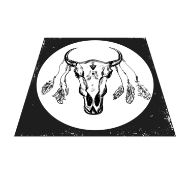 Vinyl Teppich Tiere böhmischer totenkopf - TenStickers