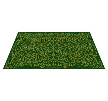 Vinyl Teppich Küche Elegante ornamente grün - TenStickers