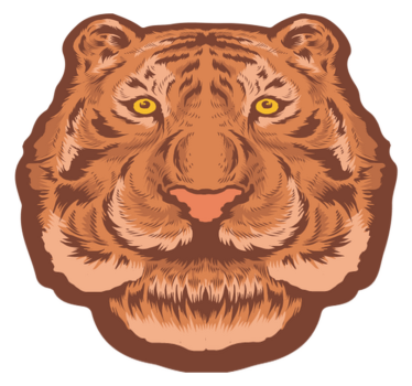 Vinyl Teppich Tiere tigergesichtsdarstellung - TenStickers