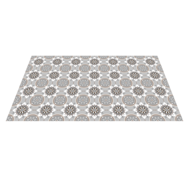 Vinyl teppich küche bodenblume fliesendesign - TenStickers