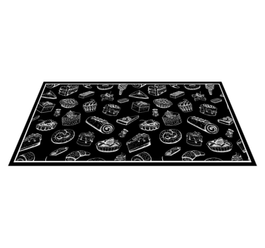Vinyl Teppich kindlich süßwaren skizzen - TenStickers