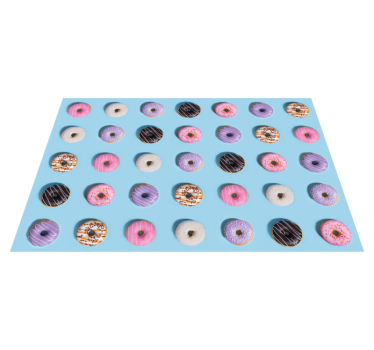 Vinyl Teppich kindlich donut-muster-oberfläche - TenStickers