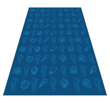 Vinyl Teppich Tiere abbildung mit meeresmotiven - TenStickers