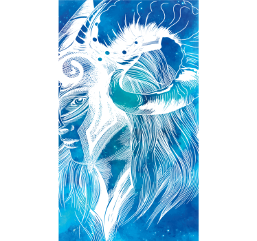 Vinyl Teppich Tiere mythische ziegenillustration - TenStickers