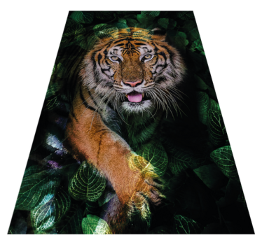 Vinyl Teppich Tiere tiger laub darstellung - TenStickers
