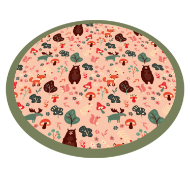 Vinyl Teppich kindlich waldbewohner - TenStickers