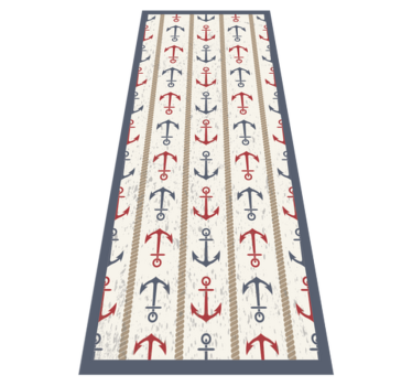 Vinyl Teppich minimalistisch nautisches ankermuster - TenStickers