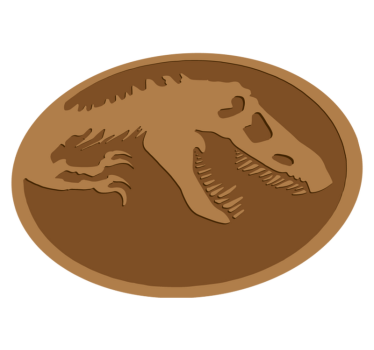 Vinyl Teppich Tiere darstellung eines dinosaurierfossils - TenStickers