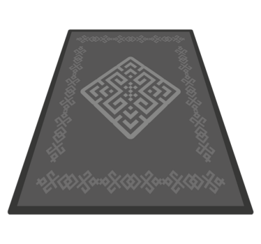 Vinyl Teppich grau kompliziertes geometrisches muster - TenStickers