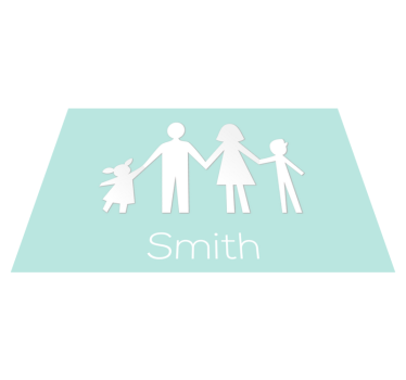 Vinyl Teppich mit Namen anpassbare familie - TenStickers