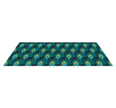 Vinyl Teppich Tiere pfauenfeder eleganz - TenStickers