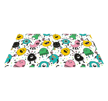 Vinyl Teppich kindlich verspielte monsterillustration - TenStickers