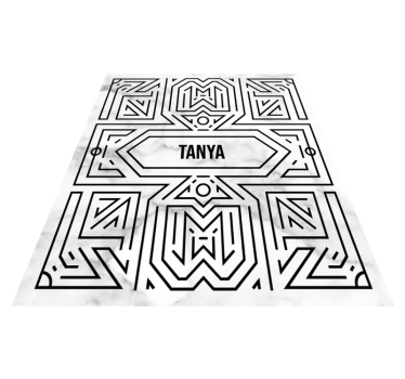 Vinyl Teppich Jugendzimmer art-déco-labyrinth - TenStickers