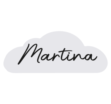 Vinyl Teppich kindlich graue wolke mit namen - TenStickers