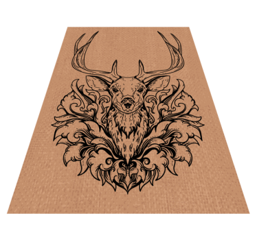 Vinyl Teppich Tiere stylisches hirsch-design - TenStickers