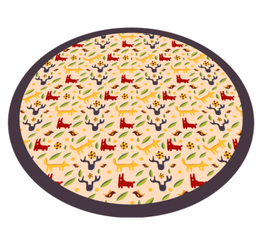 Vinyl Teppich kindlich bunte waldtiere - TenStickers