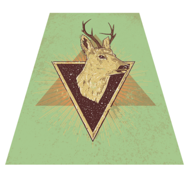 Vinyl Teppich Tiere stilisierter hirschkopf - TenStickers