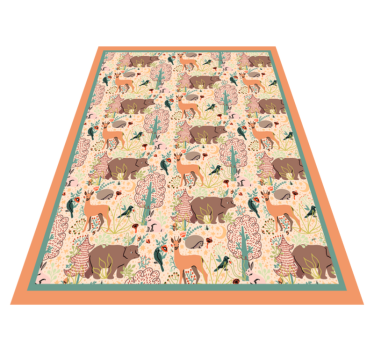 Vinyl Teppich Tiere waldtier-design - TenStickers