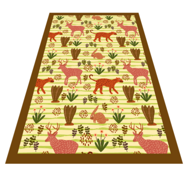 Vinyl Teppich Tiere safari-wildtiermuster - TenStickers