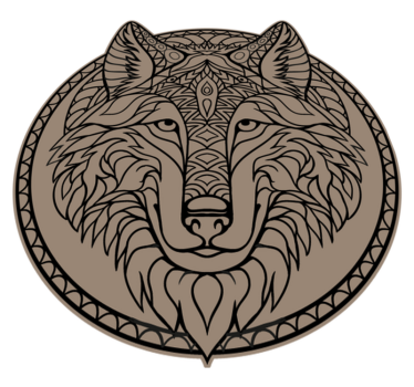 Vinyl Teppich Tiere braunes wolfsdesign - TenStickers