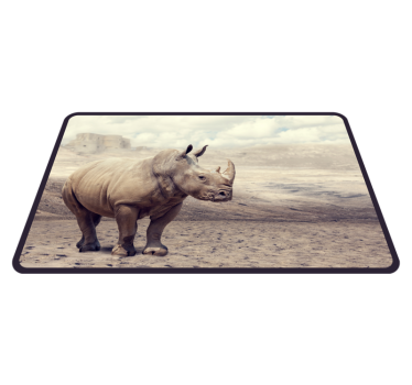 Vinylteppich Tier Wildes nashorn - TenStickers