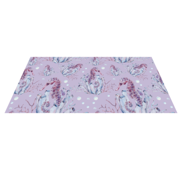 Vinylteppich Tier Aquarell seepferdchen - TenStickers