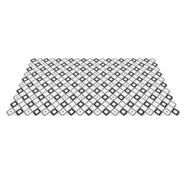 Vinyl teppich minimalistisch stilvolle schwarz-weiß-quadrate - TenStickers