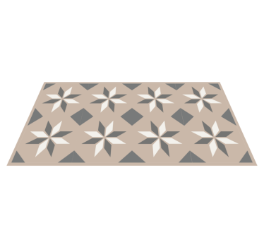 Vinyl Teppich beige sternmuster - TenStickers
