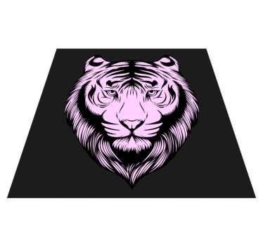Vinyl Teppich Tiere wilder rosa tiger - TenStickers