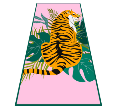 Vinyl Teppich Tiere tropische tigerszene - TenStickers