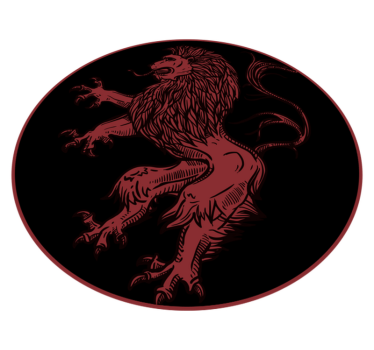 Vinyl Teppich Tiere rotes löwenemblem - TenStickers