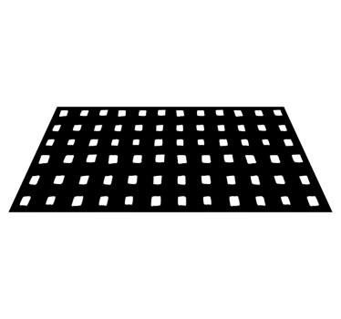 Vinyl teppich minimalistisch schwarz-weiß quadratmuster - TenStickers