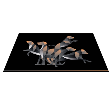 Vinyl Teppich Tiere stilisierte hundefiguren - TenStickers