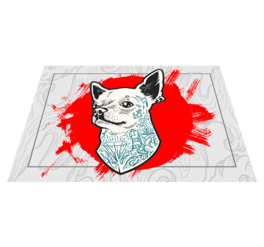 Vinyl Teppich Tiere chihuahua-hundeporträt - TenStickers