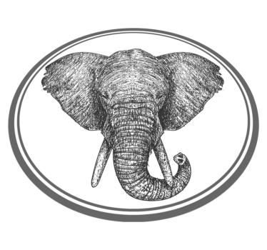 Vinyl Teppich Tiere umriss eines grauen elefanten - TenStickers
