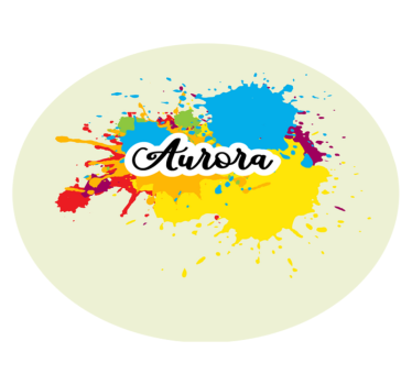 vinyl teppich strukturiert splash-artwork mit namen - TenStickers