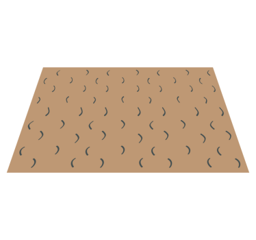 Vinyl Teppich minimalistisch geschwungenes braunes muster - TenStickers