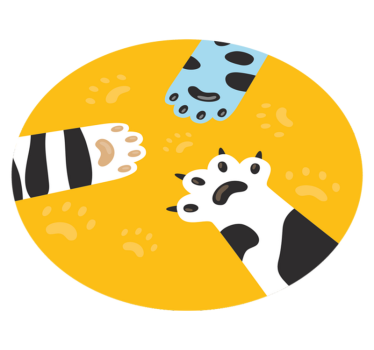 Vinyl Teppich Tiere katzenpfotenabdrücke - TenStickers