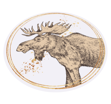 Vinyl Teppich Tiere majestätische elchillustration - TenStickers