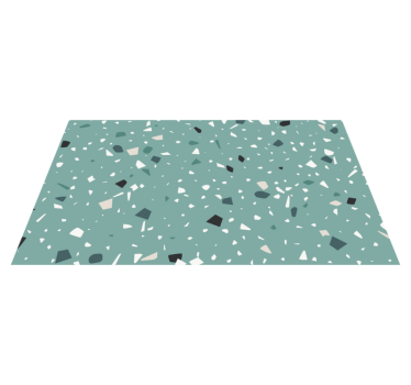 Vinyl teppich steinoptik im grünen terrazzo-stil - TenStickers