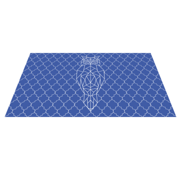 Vinyl Teppich Tiere geometrisches eulenmuster - TenStickers
