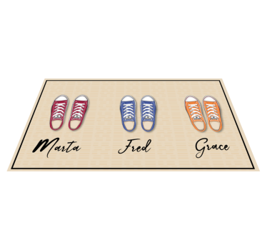 Vinyl Teppich Eingang individuelle sneaker-kollektion - TenStickers