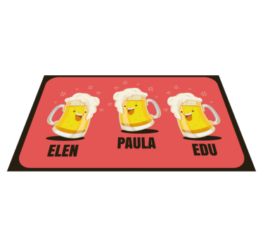 Vinyl Teppich Eingang benutzerdefinierte bierkrüge - TenStickers