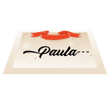 Vinyl teppich weihnachten beige design mit namen - TenStickers