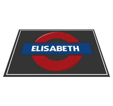 Vinyl Teppich mit Namen u-bahn-zeichen - TenStickers