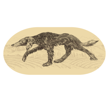 Vinyl Teppich Tiere elegante hundesilhouette - TenStickers